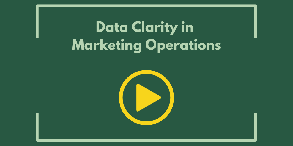 Data Clarity in Marketing Operations