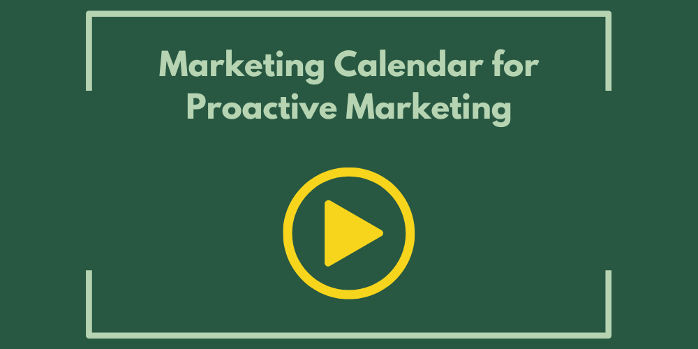 Marketing Calendar for Proactive Marketing